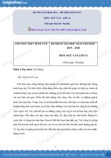 Giải đề thi kì 2 Ngữ văn lớp 12 năm 2019 - 2020 trường THPT Hàm Tân